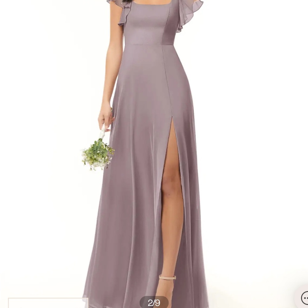 Azazie bridesmaid dress in color dusk. Has been altered to fit a 5’2” fr…